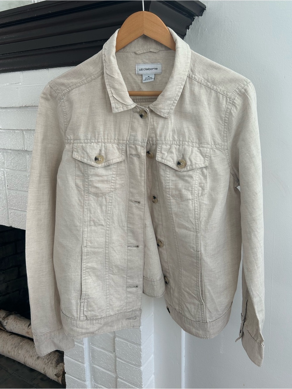 Liz Claiborne Light Cream Denim Jacket